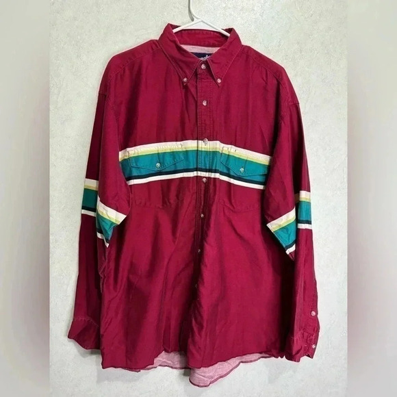 WRANGLER Classic Western Striped Button Down Long Sleeve Shirt 35/175 2XL Pearl - Picture 1 of 8